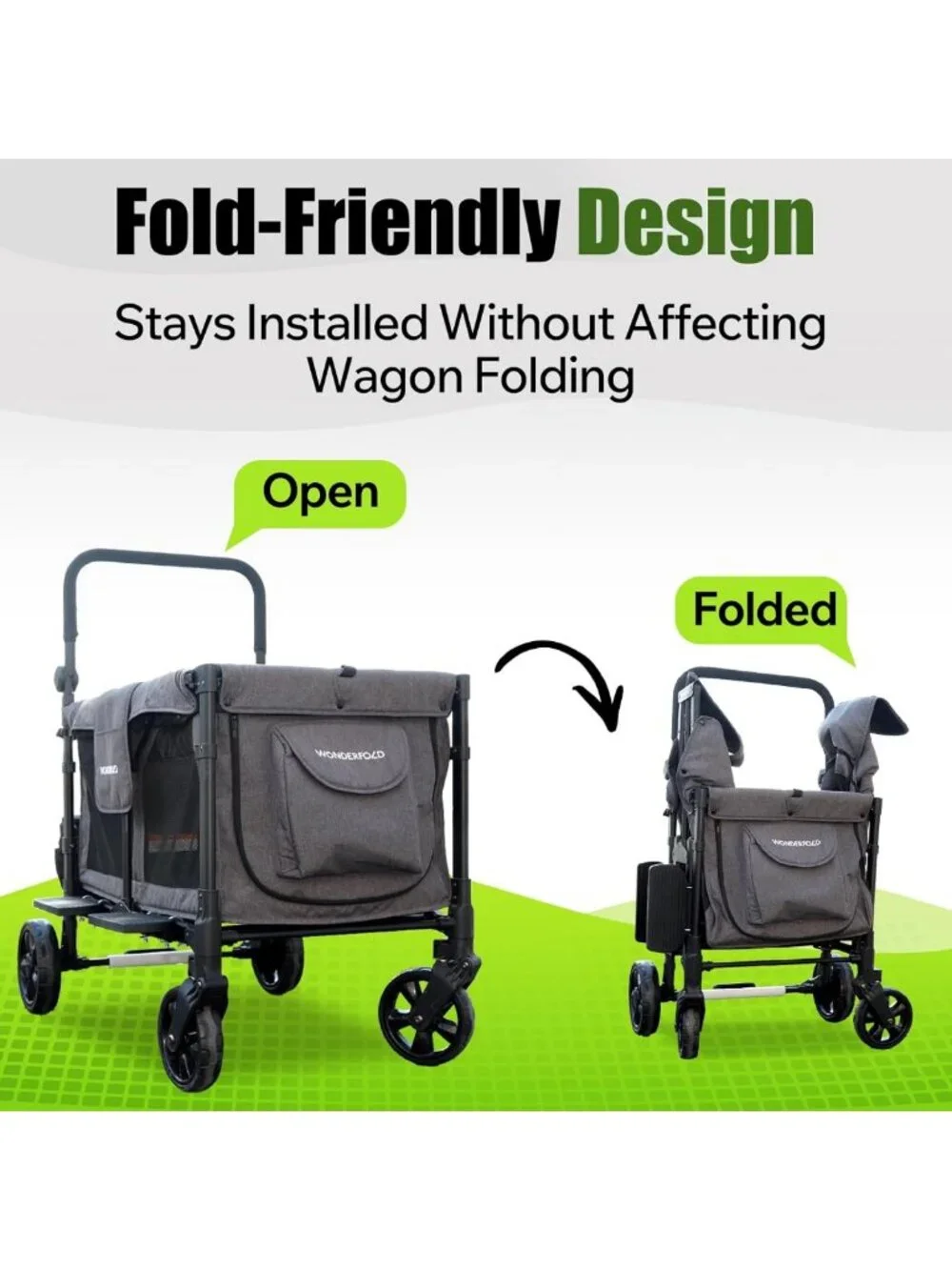 Foldable Ride-On Side Step Platform for Kids - Easy Climb Accessory, Tool-Free